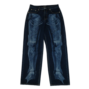 [THUG CLUB] Warrior Laser Denim Pants Blue 正規品 韓国ブランド 韓国通販 韓国代行 韓国ファッション 日本 店舗