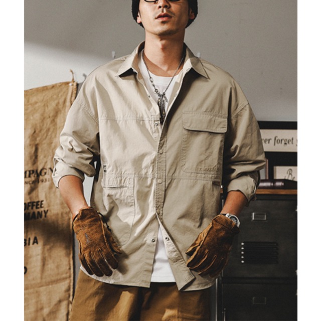 Front pocket design shirt P776