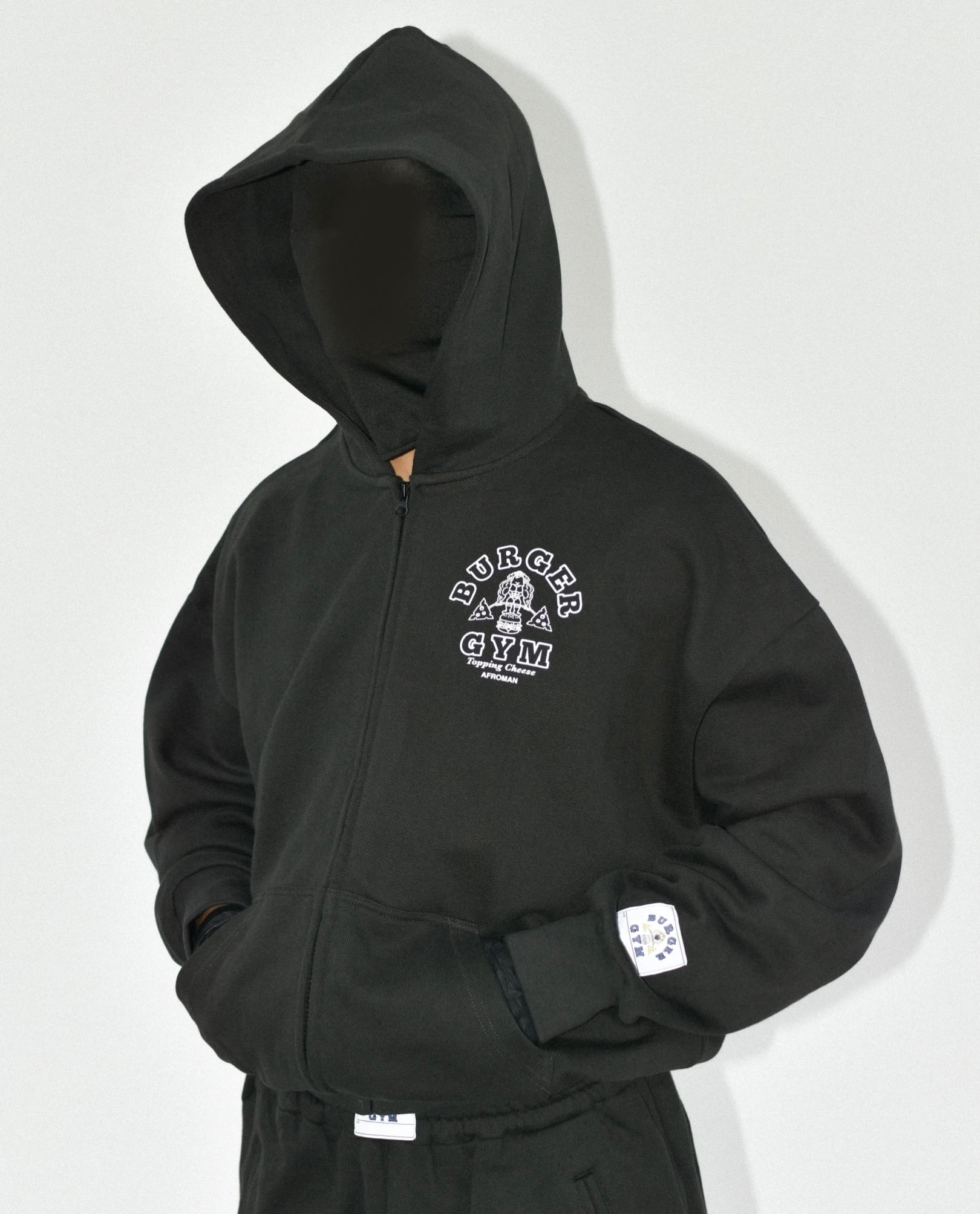 バーガージムジップパーカー ブラック | JACKPOT MARKET