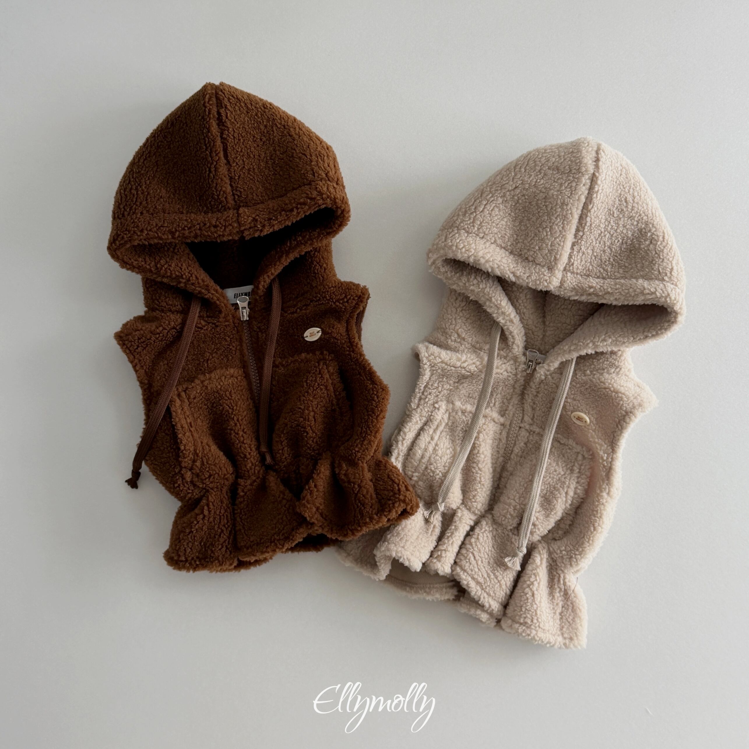 【Jr.size】bare hood vest【ELLYMOLLY】※11月下旬〜12月上旬発送予定