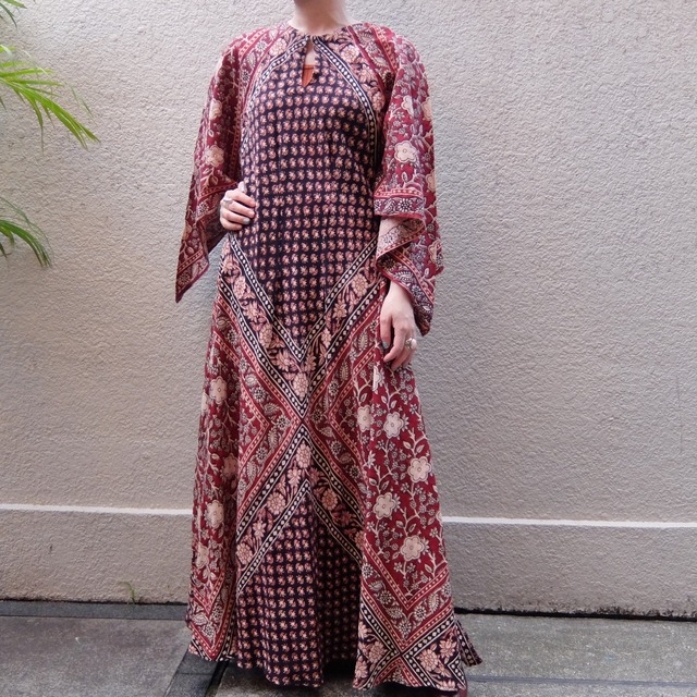 Vintage pakistan cotton dress／ヴィンテージ パキスタン コットン  