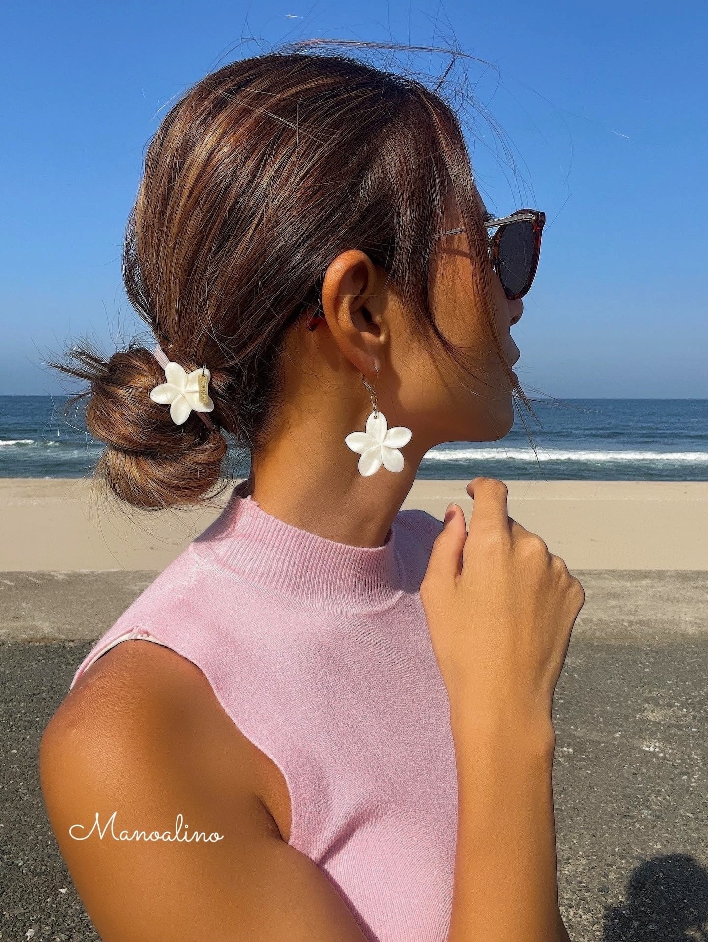 Hawaiian Big Plumeria earring(ハワイアンビックプルメリアピアス