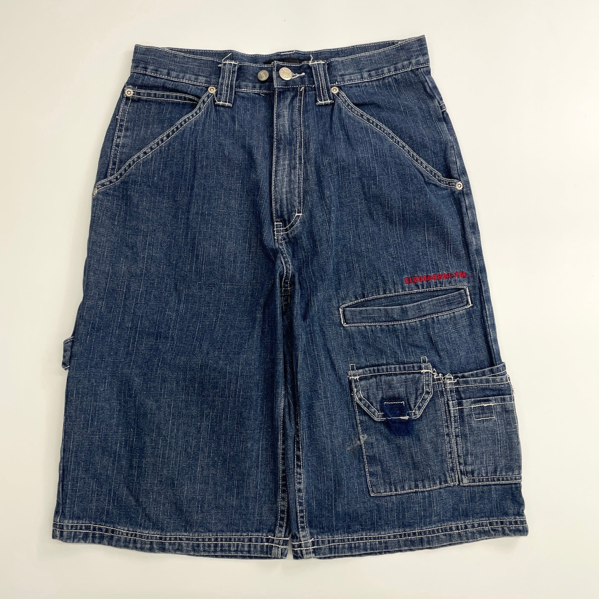 00s no boundanes baggy denim shorts