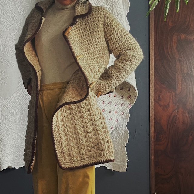 France hand knitting coat