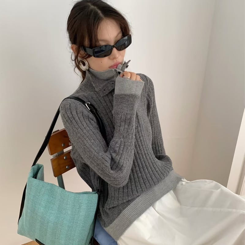 【tops】ハイネックセーター Q6503