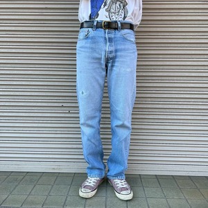 90s USA製 Levi's 501 デニムパンツ W33 L34 W80cm リーバイス ヴィンテージ グランジ ダメージ ジーンズ 524刻印 インディゴ 00s