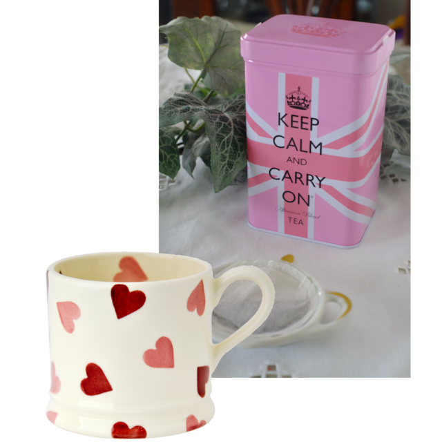 KEEP CALM紅茶（ピンク）＆スモールマグカップセット（マグは3種から選択OK！）