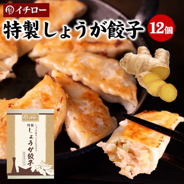 【ご贈答用】特製しょうが餃子12個 味噌だれ付（化粧箱入）