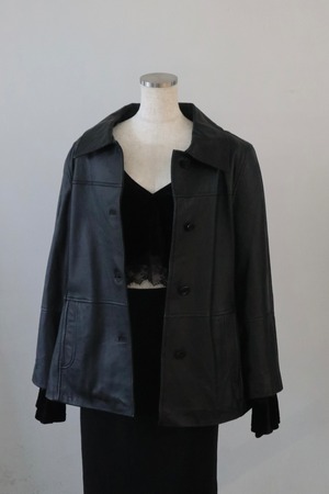 lambskin black leather jacket