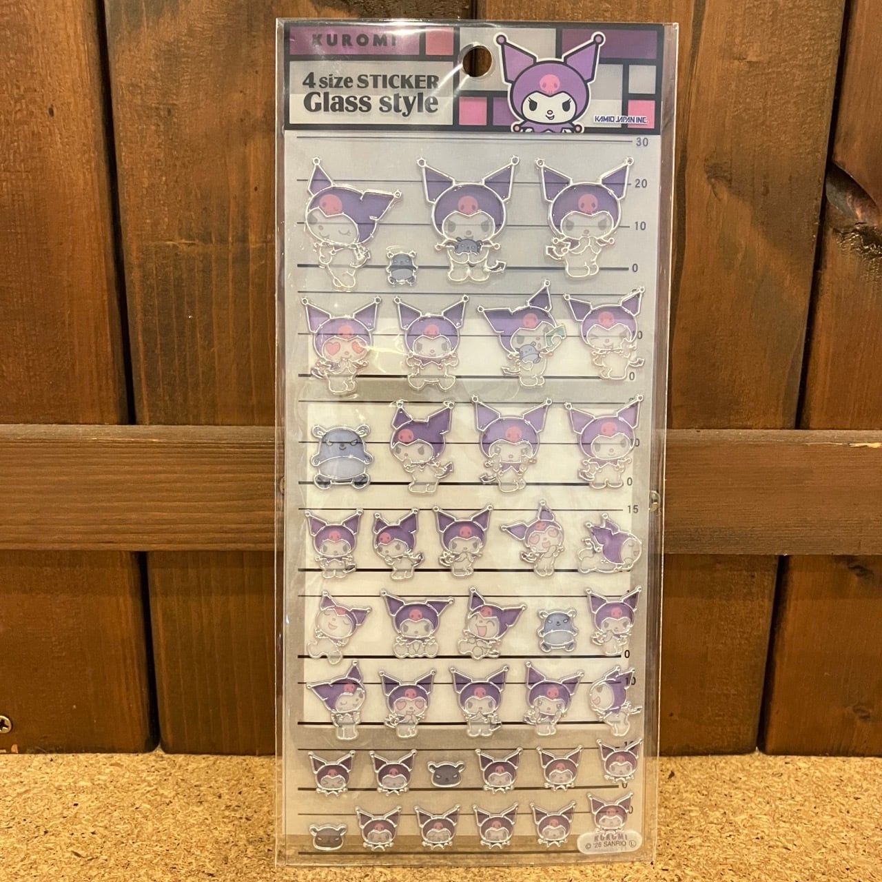 サンリオ Glass style クロミ 4サイズステッカー X12