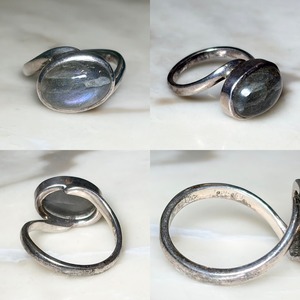 vintage labradorite silver ring