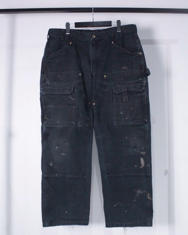 【Caka BLACK】"Carhartt" Special Cargo Pocket Vintage Double Knee Duck Pants