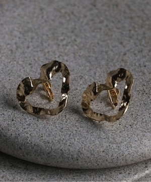 クランプルハートイヤリング【e-70230】.