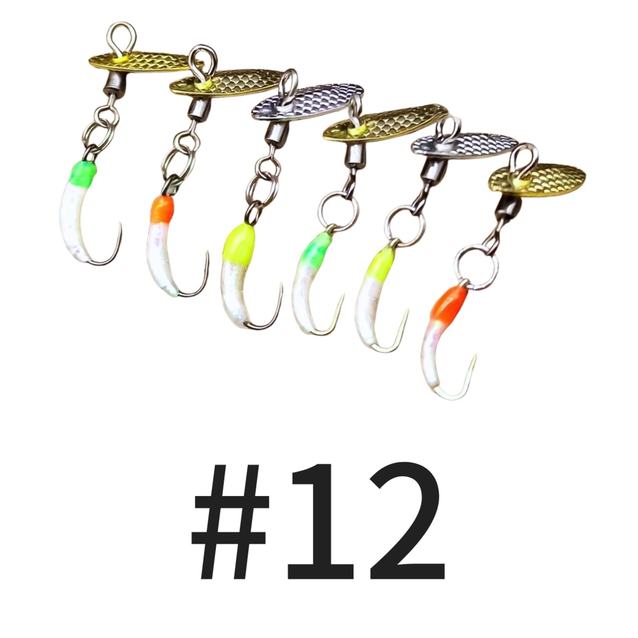 6個セット　完成品フライ　size＃12　スピアヘッドスピナー　ニンフルアー　 スピナー トラウトルアー 毛ばり　管理番号N1