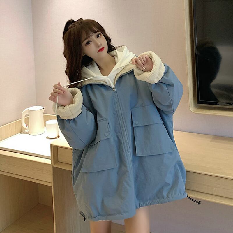 ウィンタージャケット ベルベットルーズスタイルレディース 大人ガーリー スウィート キュート カジュアル 冬物 試着室8481993318
