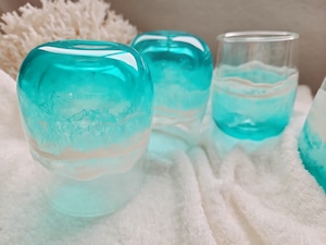 410.オーシャンレジンアート 海のダブルウォールグラス