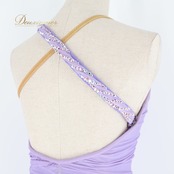 社交ダンス 衣装 ラテン ドレス ワンピース 紫 軽い 薄い パーティドレス 無地 ビジュー スリット 綺麗 伸縮 ストレッチ パープル系 おしゃれ ダンス用ドレス 発表会 フィット感 大人用 パーティー用 ダンス衣装 ファッション ドレスアップ レディース