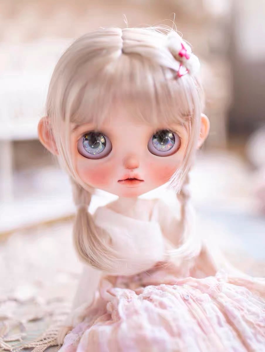 モヘア 9ー10インチ Blythe ブライス 大1/3 ヘア セットウィッグ ...