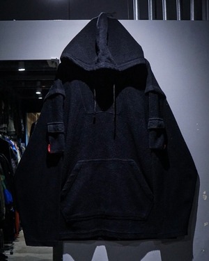【add (C) vintage】90's〜00's "NO BOUNDARIES" 2WAY Gimmick Half Zip Fleece Hoodie