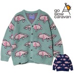goslowcaravan シャギーニットカーディガンウーパールーパー柄(2カラー)