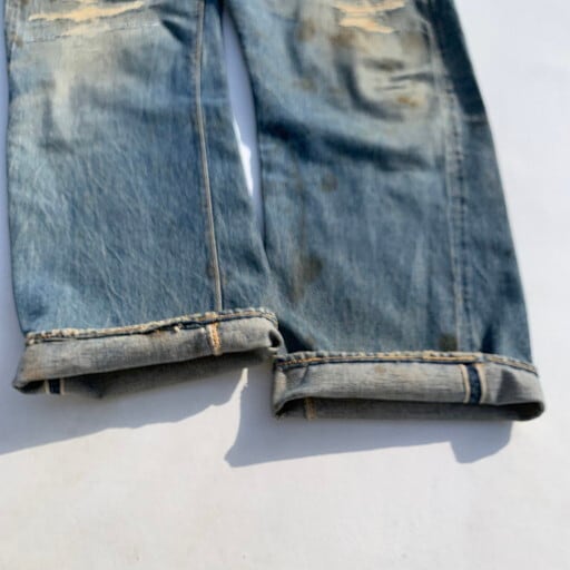 50's LEVI'S リーバイス 501XX 革パッチ最終 デニム 両面赤タブ 50's LEVI'S リーバイス 501XX 革パッチ最終 デニム 両面赤タブ