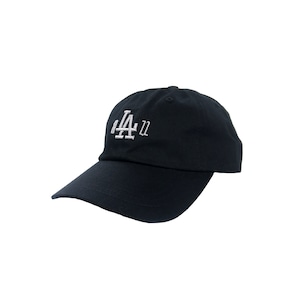 b"LA"zz 3D Low Profile Cotton dad Cap [BLACK x SILVERGRAY]