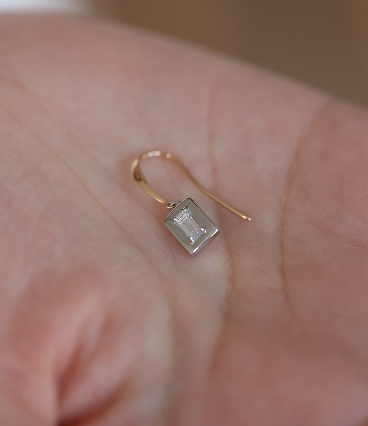 受注販売】Bucket cut Diamond Pierced K18YG＆PT950 / AL-019 | ALLIS