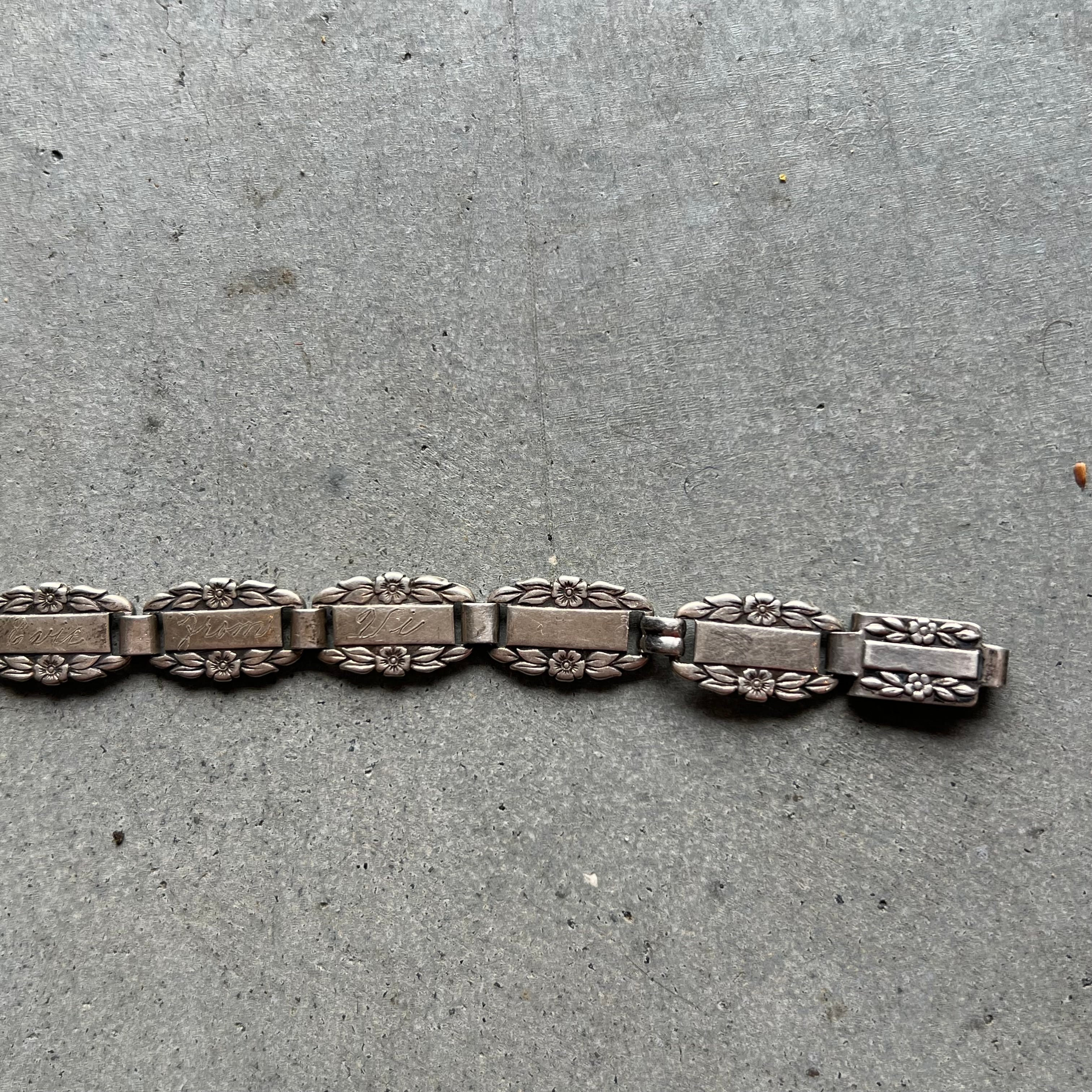 1940s WW2 SWEET HEART JEWELRY BRACELET | BUFF STOCK YARD
