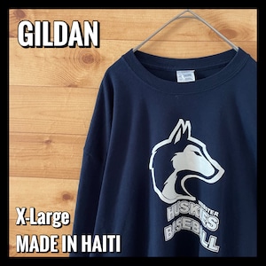 【GILDAN】カレッジ ワシントン大学 ハスキーズ NCAA バスケットボール 半袖 Tシャツ X-Large us古着