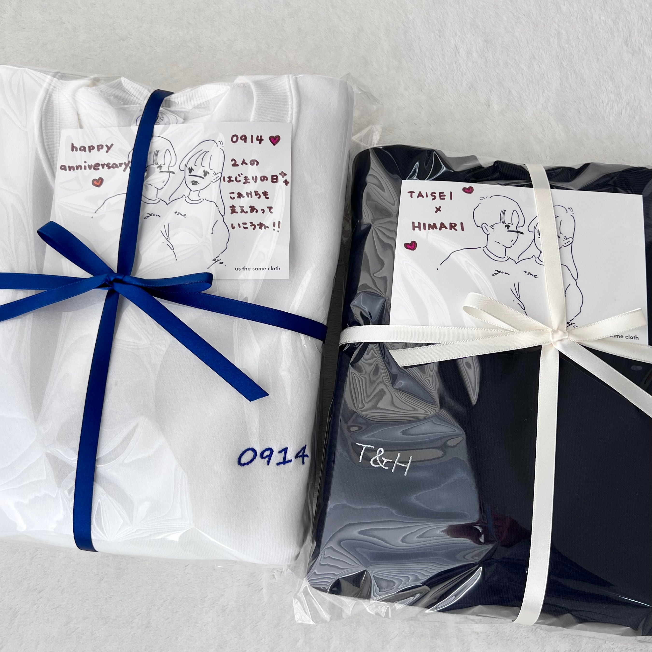 yu_k 様 おまとめ２点 秋冬限定】ふたりの大切な記念日orお名前スウェット | us_samecloth