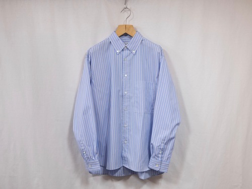 UNIVERSAL PRODUCTS.”  T.M. STRIPE BUTTON DOWN SHIRT SAX STRIPE”