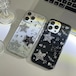 iPhone18 Pro/17/16/15/14/13/12/11ケース メタルスター 星柄 キラキラ iPhone18 Pro Maxケース レジン ドロップ加工 ソフトケース フルカバー カメラ保護 衝撃吸収 軽量 クリア ブラック 2色展開 韓国 かわいい 大人可愛い レディース プレゼント