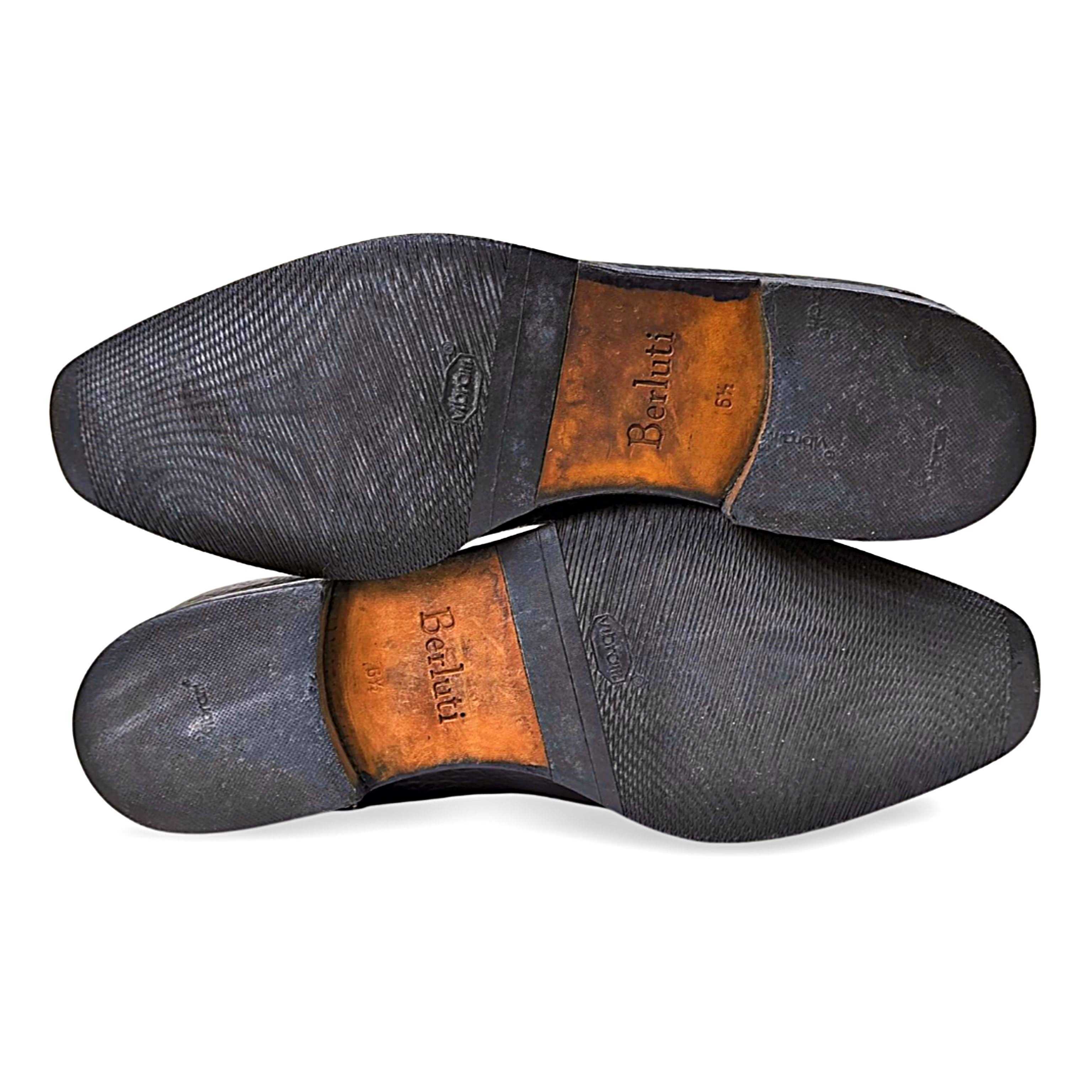 Berluti アンディクロコダイルエンボス レザー 型押し　ローファー　7 ☆超レア・定価35.31万円・極上品☆ ベルルッティ アンディ ANDY