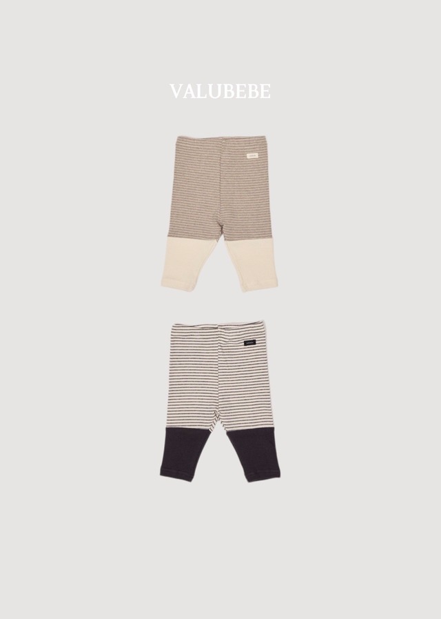 【ﾉﾍﾞﾙﾃｨ＆送料無料】Wafer-style color-block leggings / valubebe