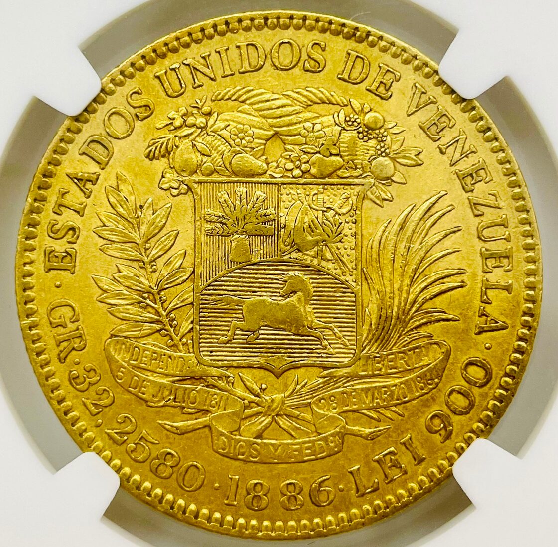 1886年ベネズエラ シモン・ボリバル金貨 | Pay ID