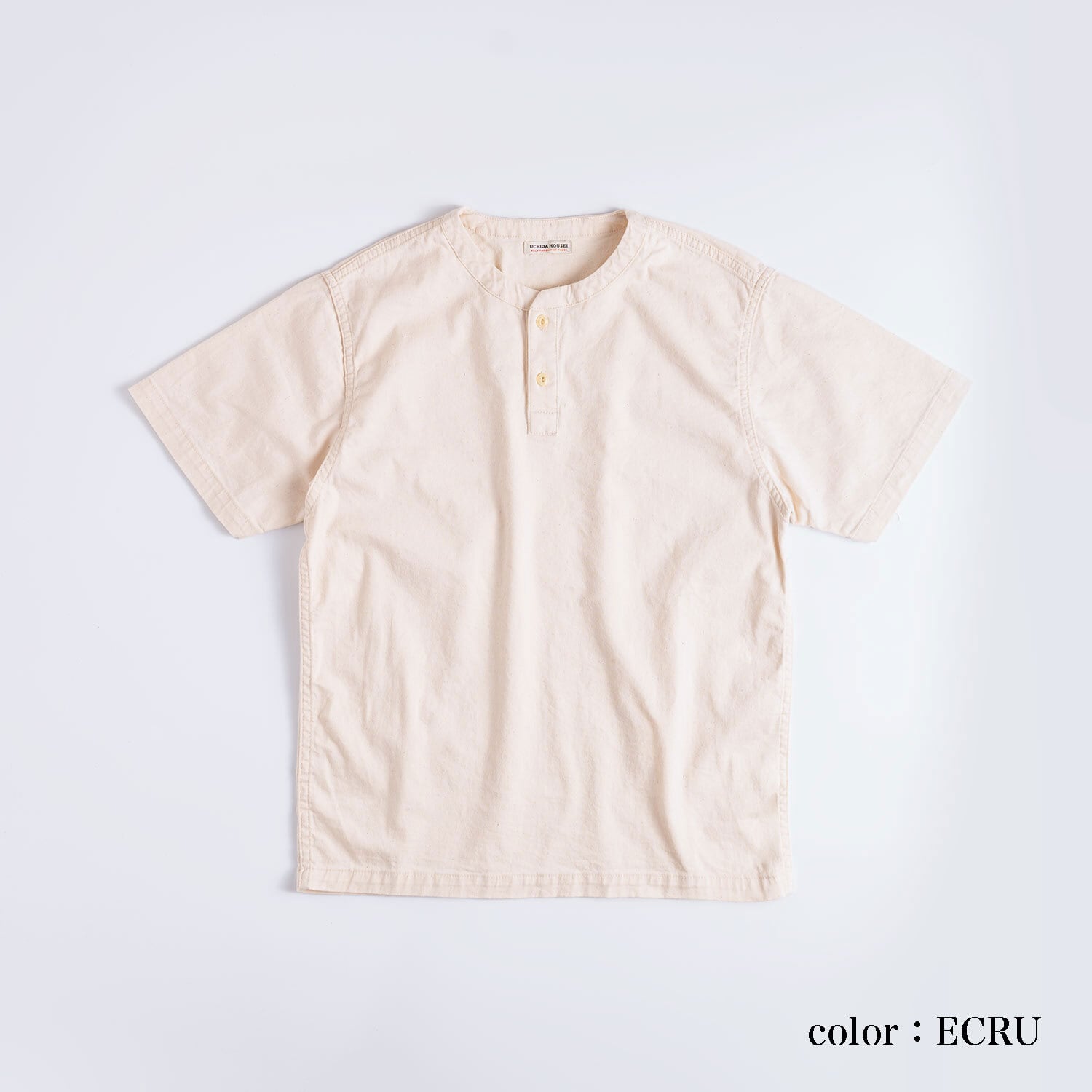 Henley neck denim T-shirt【ヘンリーネックデニムTシャツ