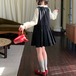 ダブルボタンドットジャンスカ ・78997