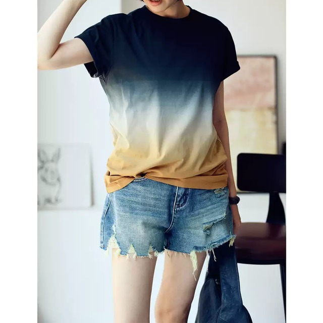 【グラデーションクルーネックTシャツ 】P00324