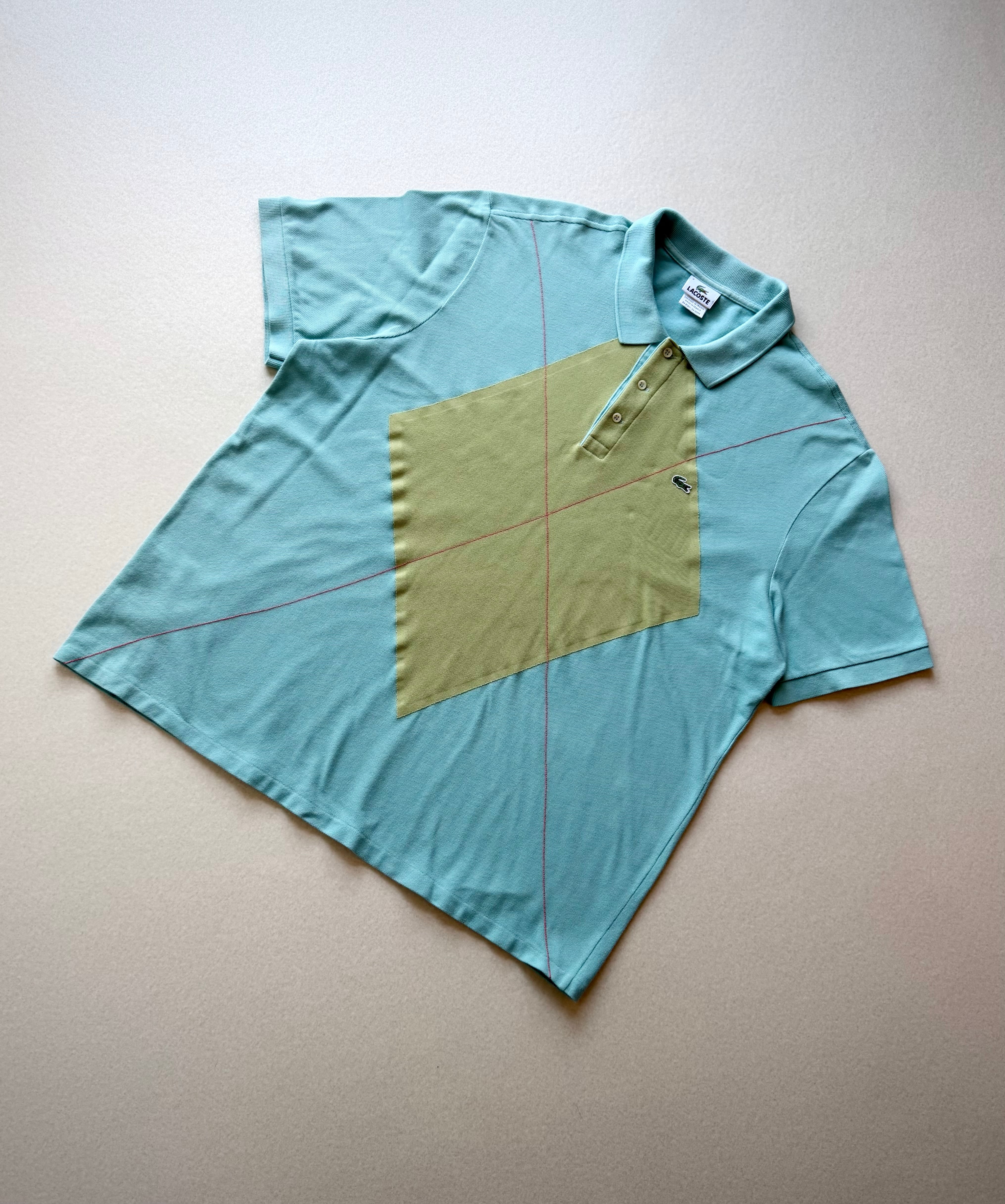 90s FRANCE製 “ LACOSTE ” 5191 S/S ARGYLE POLO SHIRT OLD VINTAGE