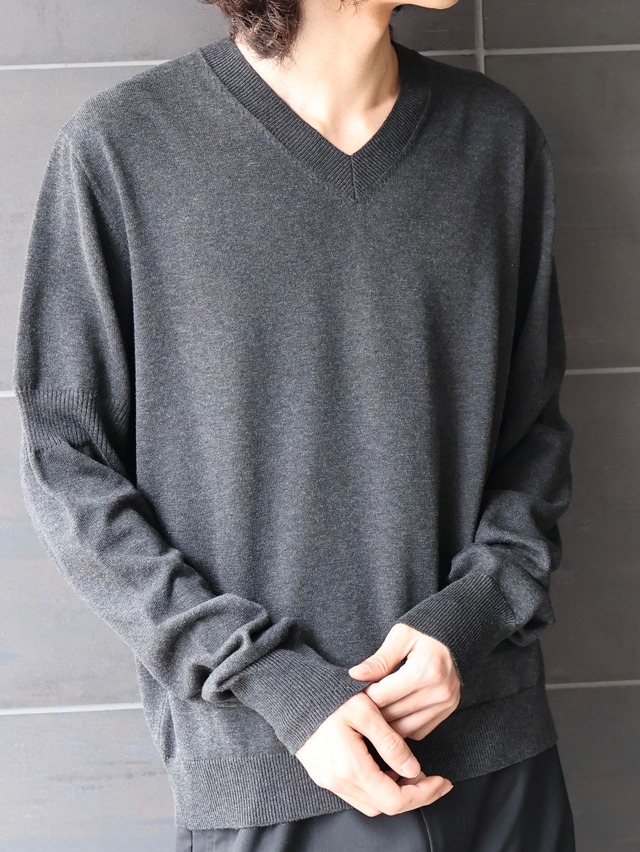 【AWARE/26AW】DOMANI V-NECK SWEATER/grey