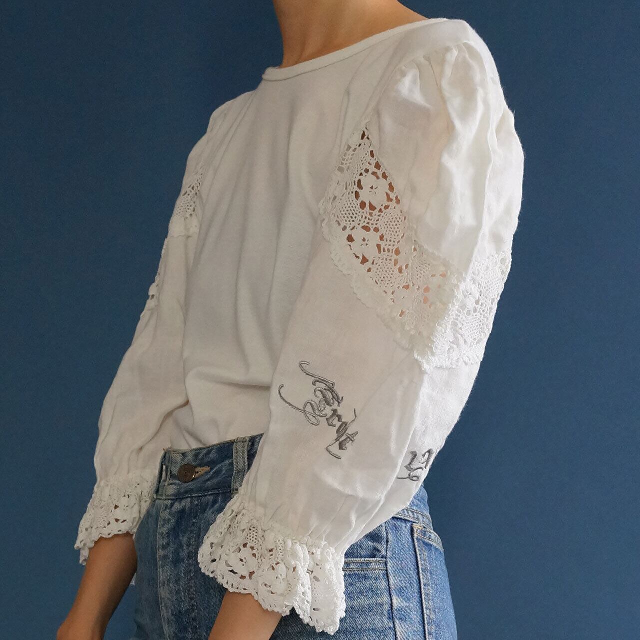 80's Vintage puffy sleeves Austrian blouse（80年代 アンティーク 古着 レース ブラウス） |  DROOMTUIN_VINTAGE powered by BASE