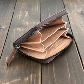 HORWEEN シェルコードバン ミドルウォレット バーボン