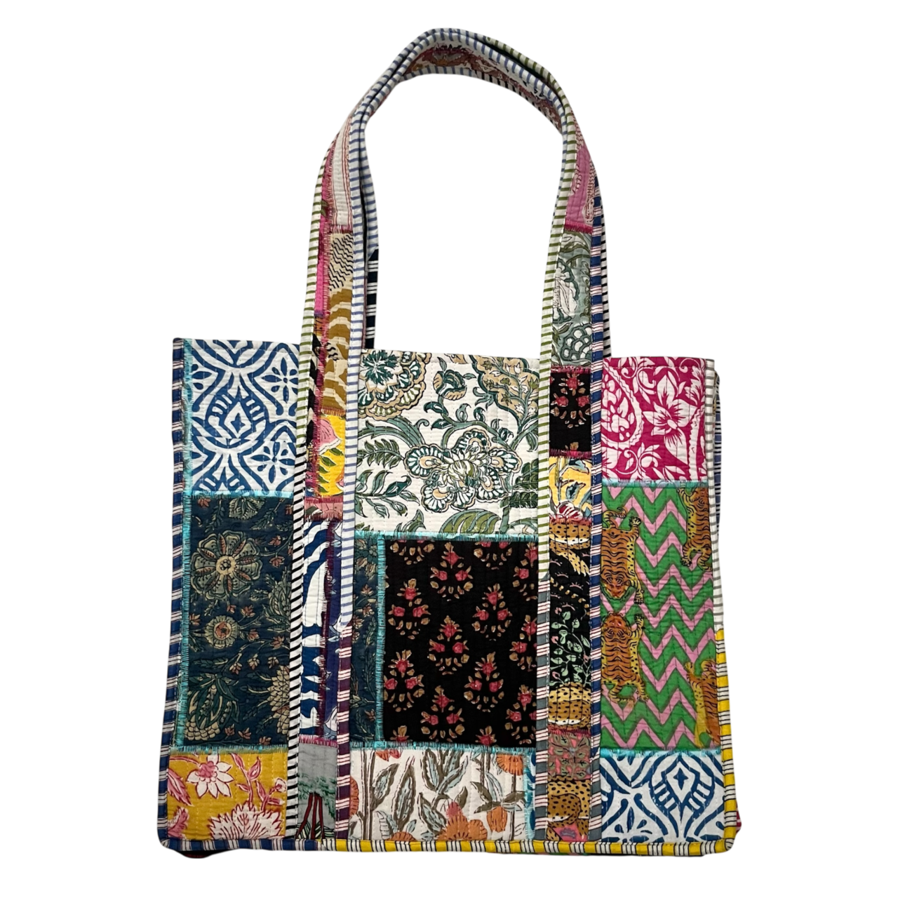 ＜PHET AND PLOY＞Quilted Patch Bag キルト パッチワーク バッグ B - 2