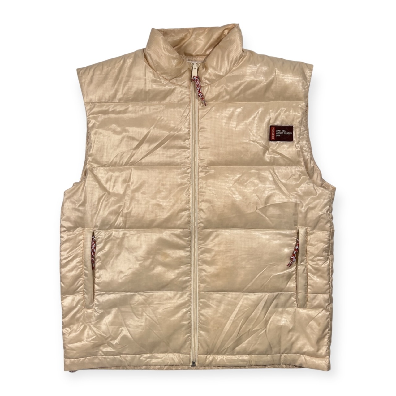 Paradiso パラディーゾ ジップアップ ダウンベスト サイズ L /ベージュ系/ゴルフ