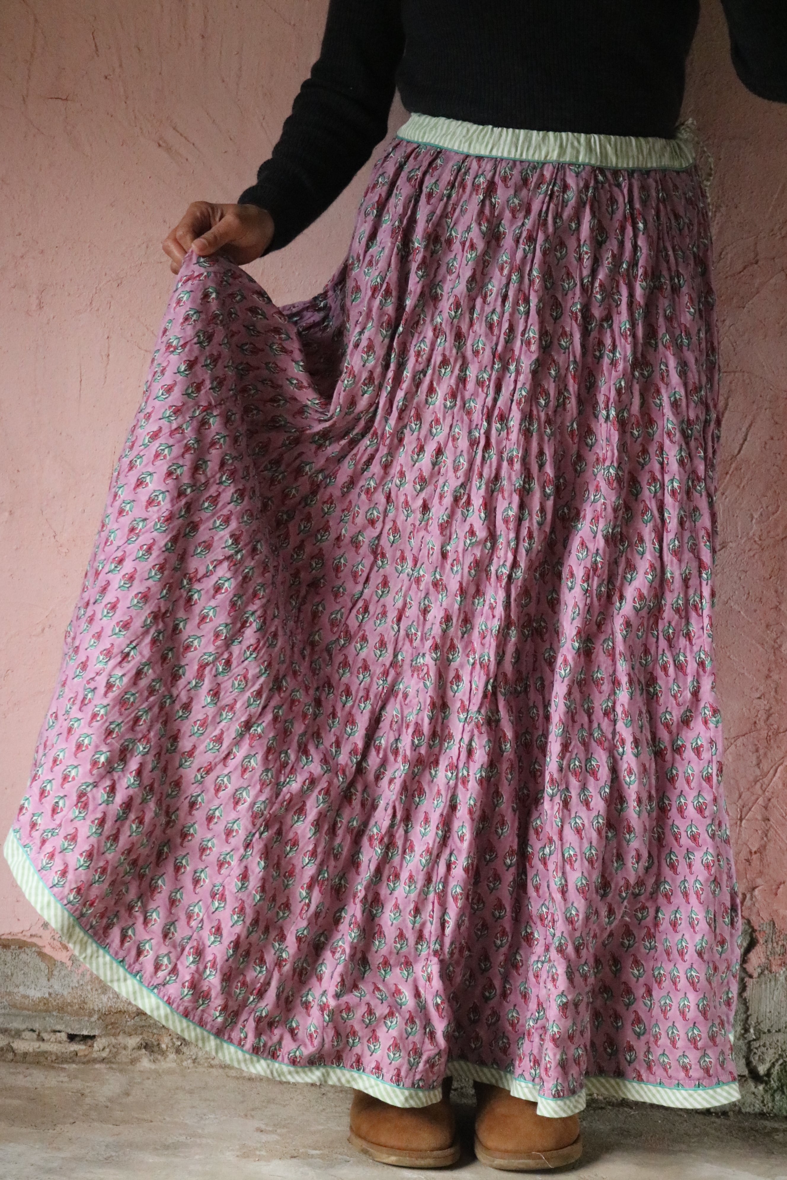 カンノテキスタイルのガーグラースカート