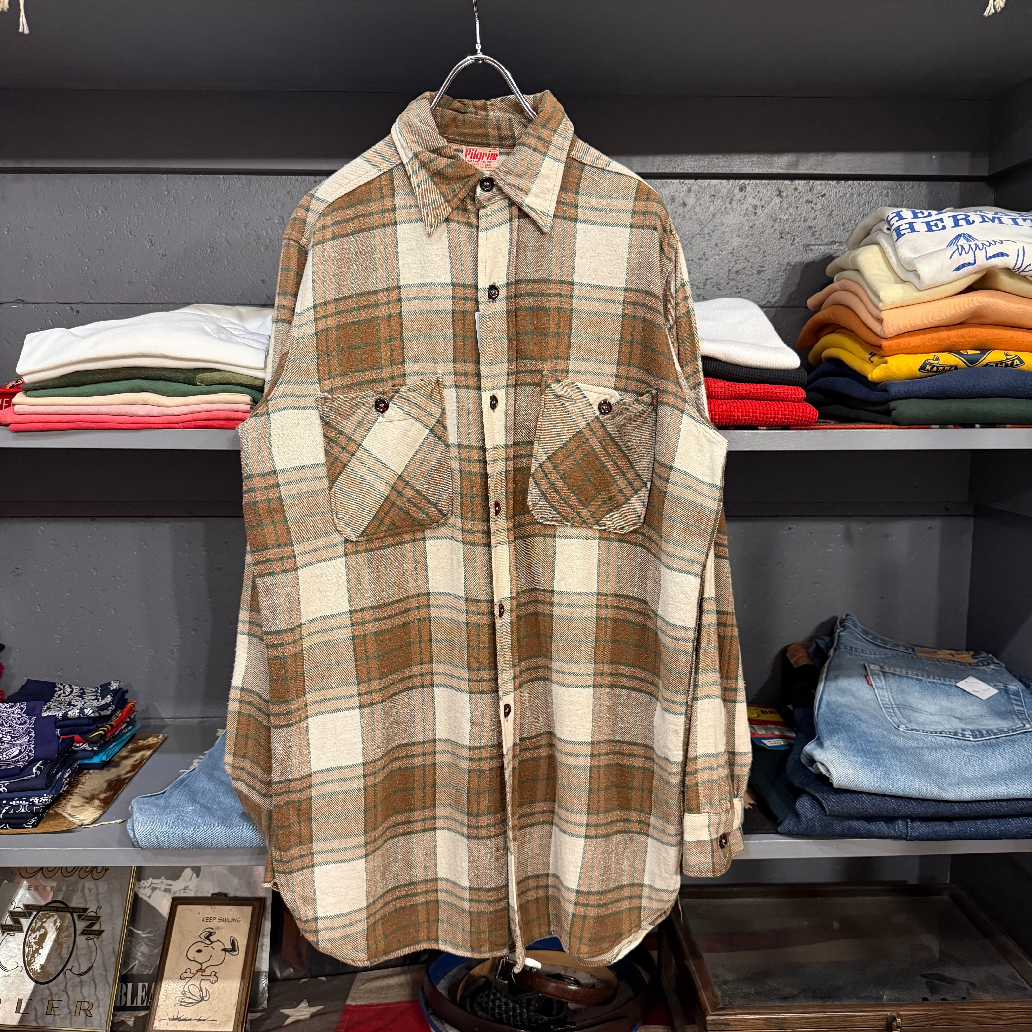 40-50s Pilgrim L/S Flannel Shirt | VOSTOK