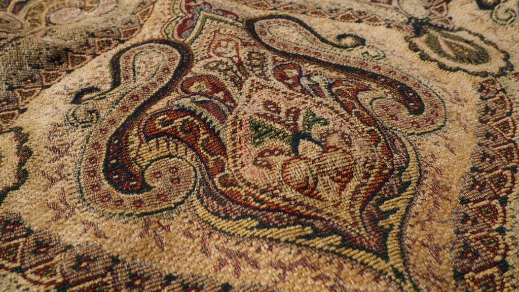 曼荼羅 - ethnic full pattern embbossed gobelin weave vintage jacket