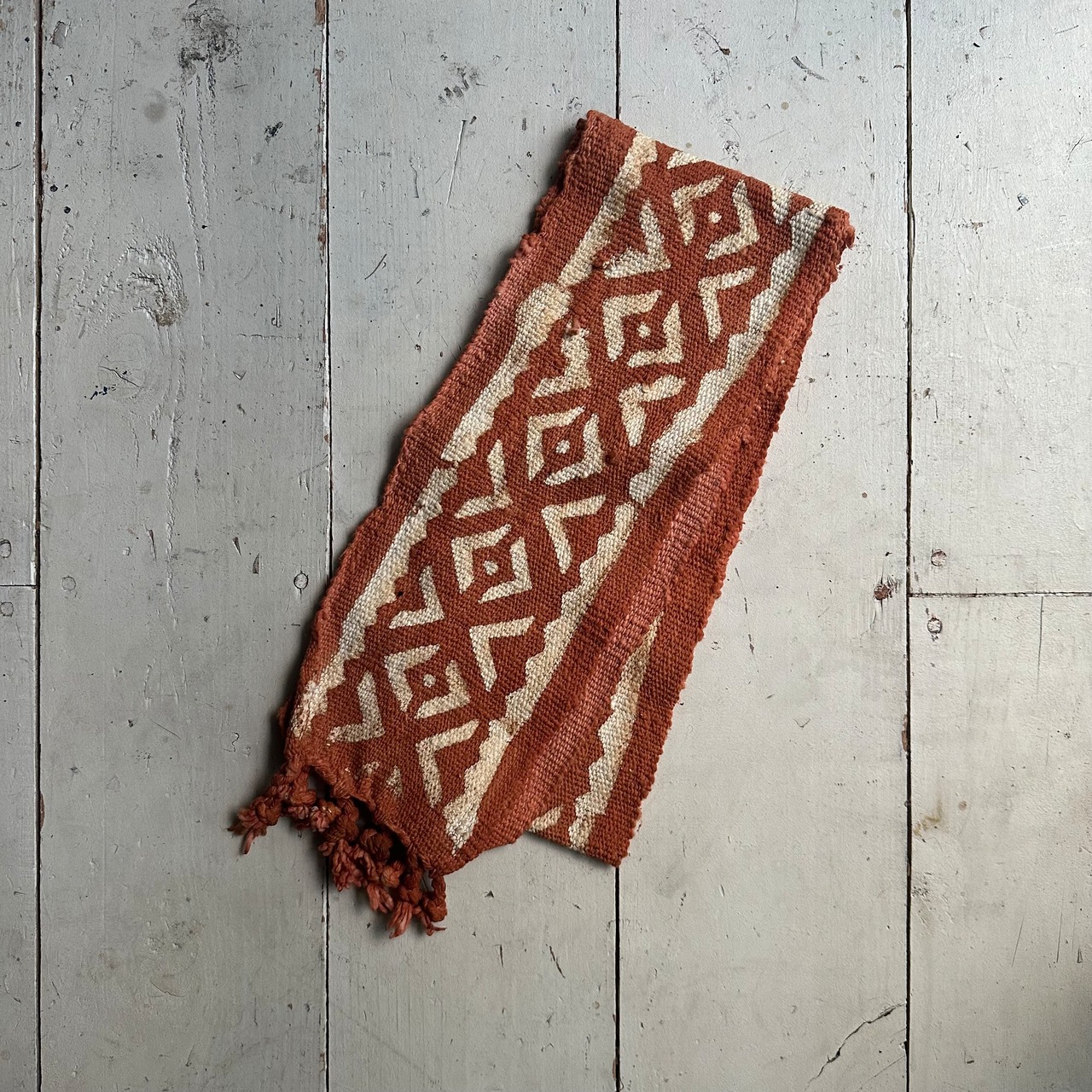 《No.004》ボゴランベルト 黄 泥染め 幅約14×長さ約155cm ※今回に入荷分は画像12-20枚目