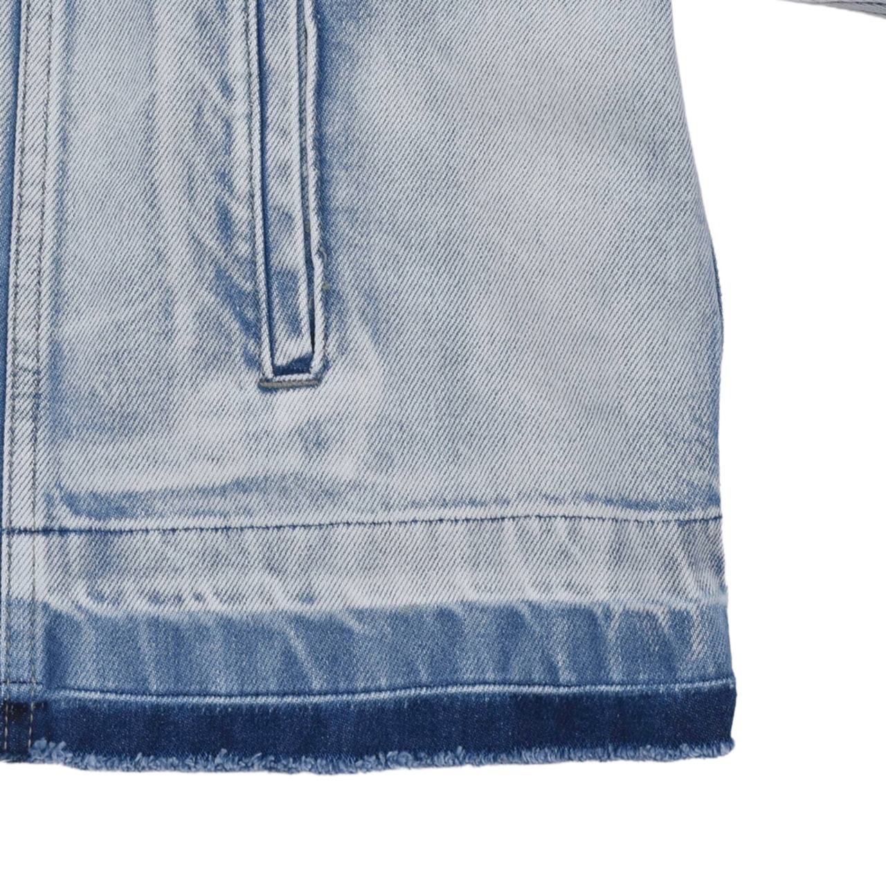 【WE11DONE】BLACK JERSEY HOODIE DENIM JACKET - 11