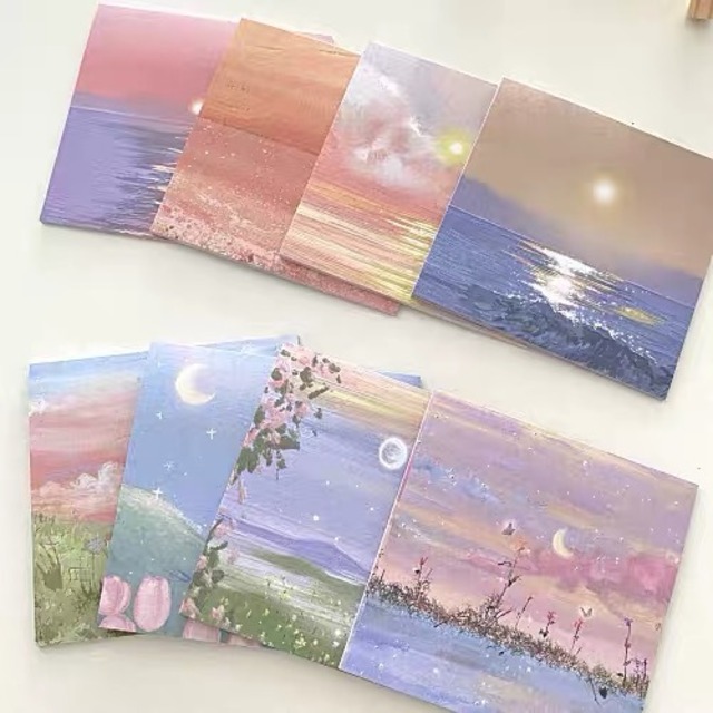エモい付箋 ニュアンスカラー アート メモ帳 ステーショナリー 可愛い かわいい 空 月 メモパッド 韓国インテリア 韓国雑貨 メモ ノート ポストイット ポストカード Nuance You 韓国インテリア 韓国ファッション 北欧インテリア 海外インポート品 通販shop